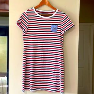 Tommy Hilfiger stripped red and black dress size M